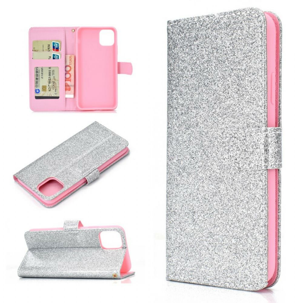 Flip Case voor iPhone 12 / 12 Pro Pailletten