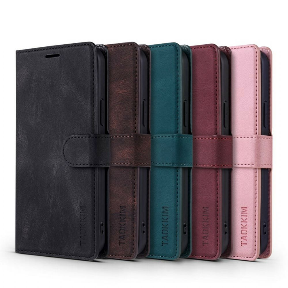 Flip Case voor iPhone 12 / 12 Pro Taokkim Lederen Stijl