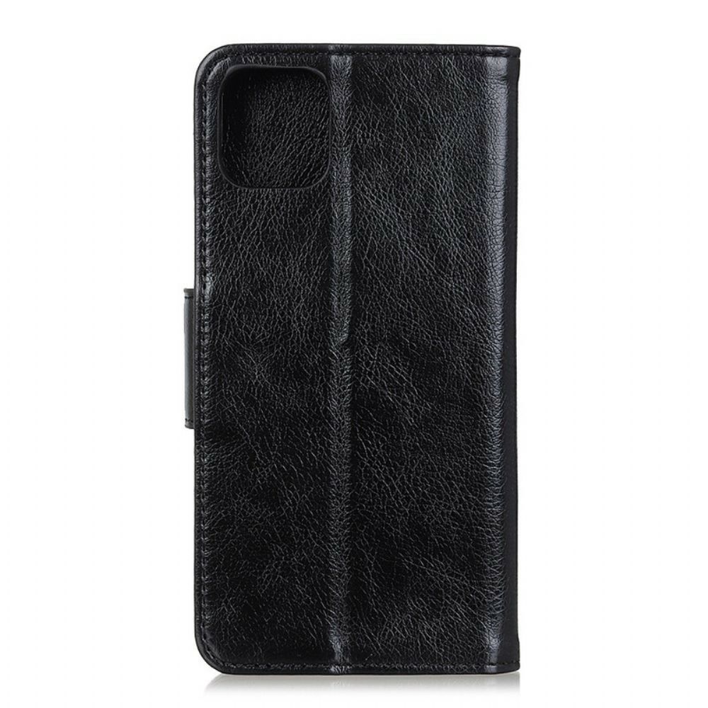 Folio-hoesje voor iPhone 12 / 12 Pro Gesplitst Nappaleer