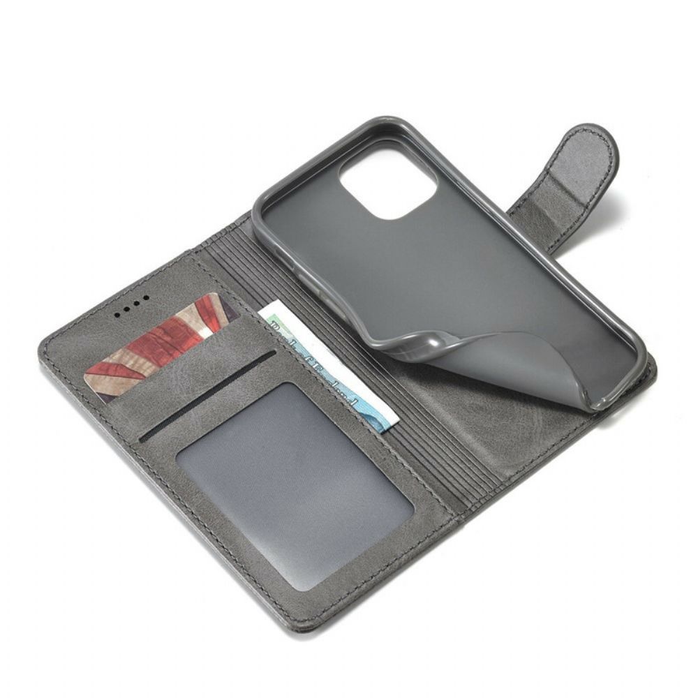 Folio-hoesje voor iPhone 12 / 12 Pro Lc.imeeke Leereffect