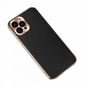 Hoesje voor iPhone 12 / 12 Pro Bescherming Hoesje Echte Lederen Fotomodule Bescherming