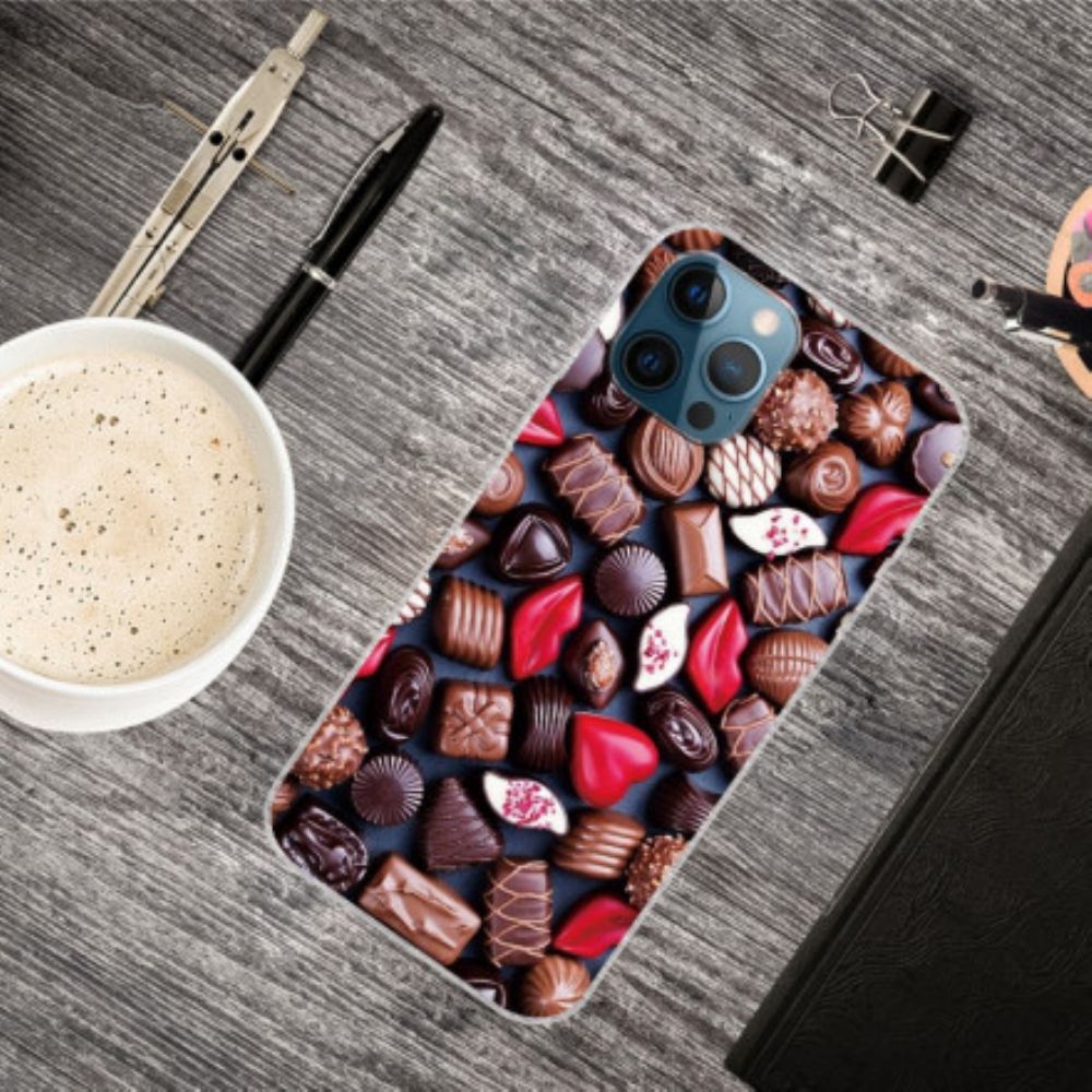 Hoesje voor iPhone 12 / 12 Pro Chocolade Flexibel