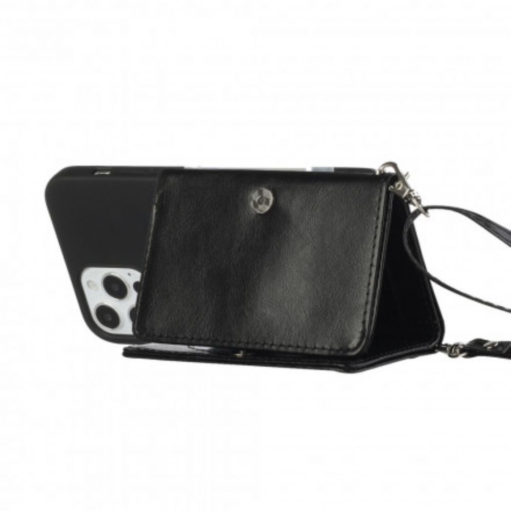 Hoesje voor iPhone 12 / 12 Pro Crossbody-kaarthouder