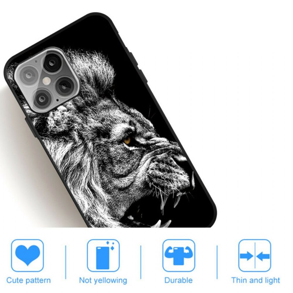 Hoesje voor iPhone 12 / 12 Pro Felle Leeuw