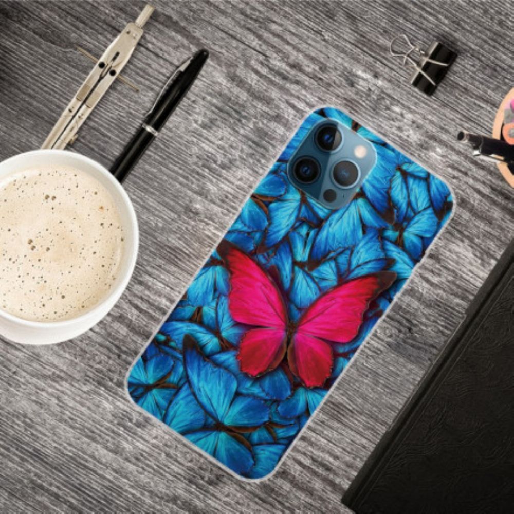 Hoesje voor iPhone 12 / 12 Pro Flexibele Vlinders