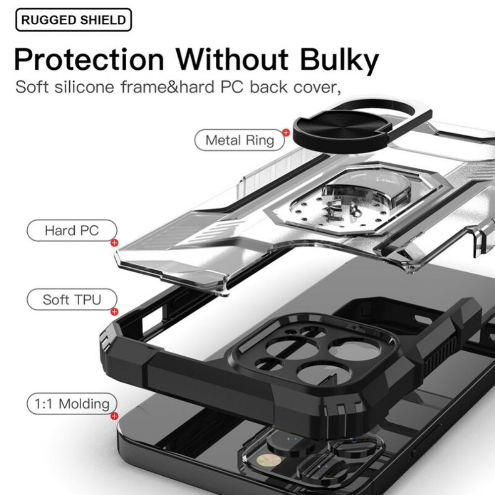 Hoesje voor iPhone 12 / 12 Pro Frosted Met Ring-support