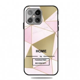 Hoesje voor iPhone 12 / 12 Pro Gestileerd Marmer