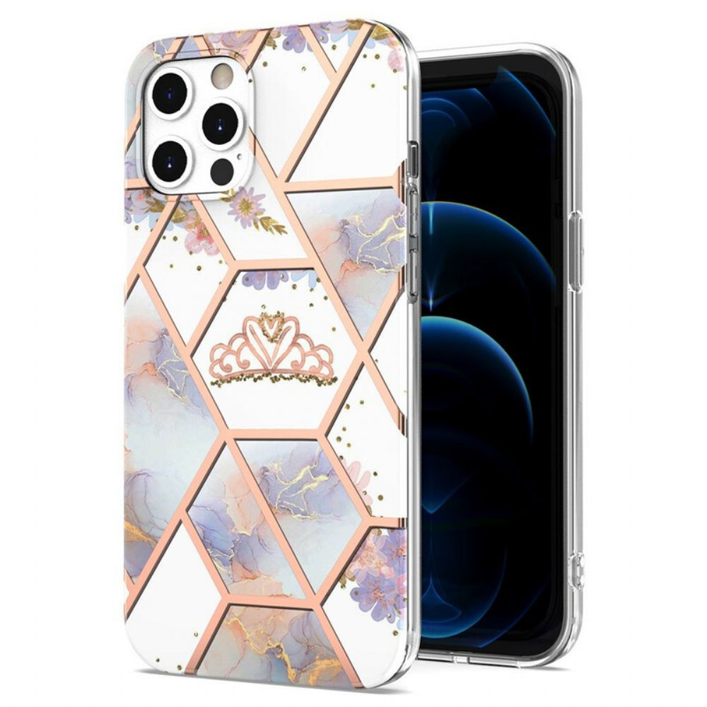 Hoesje voor iPhone 12 / 12 Pro Gevlekte Kroon