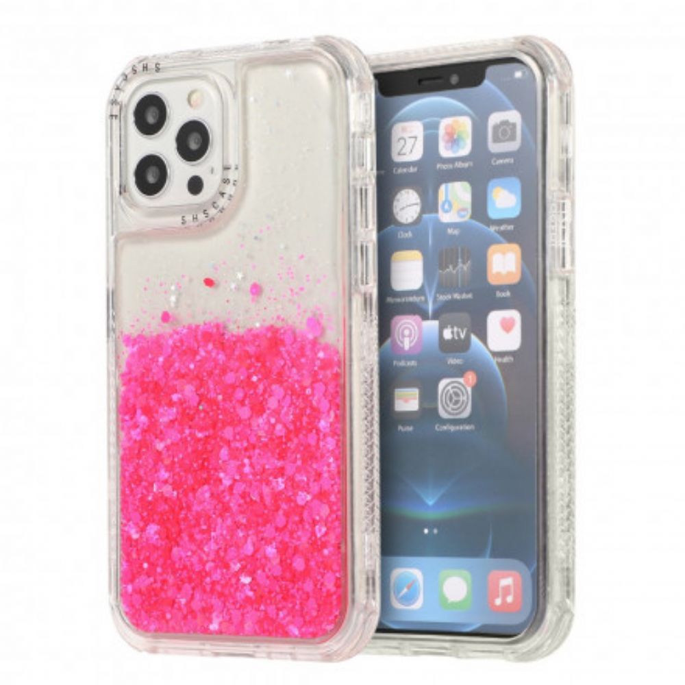 Hoesje voor iPhone 12 / 12 Pro Glitterpoeder