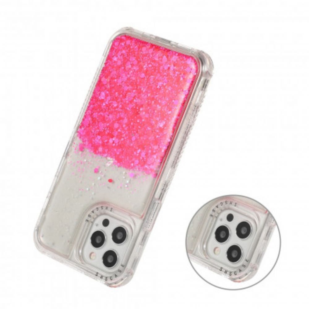 Hoesje voor iPhone 12 / 12 Pro Glitterpoeder