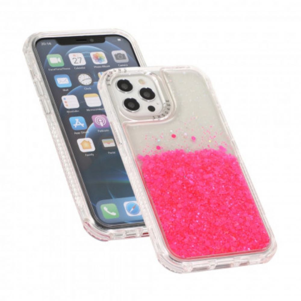 Hoesje voor iPhone 12 / 12 Pro Glitterpoeder