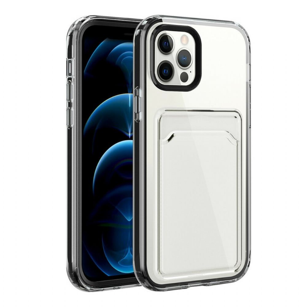 Hoesje voor iPhone 12 / 12 Pro Hybride Kaarthouder Wissen