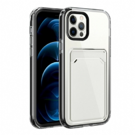 Hoesje voor iPhone 12 / 12 Pro Hybride Kaarthouder Wissen