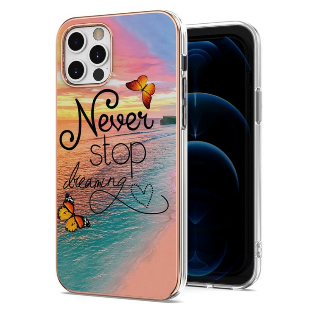 Hoesje voor iPhone 12 / 12 Pro Nooit Meer Dromen Over Vlinders