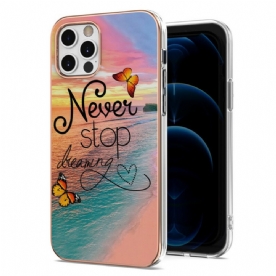 Hoesje voor iPhone 12 / 12 Pro Nooit Meer Dromen Over Vlinders