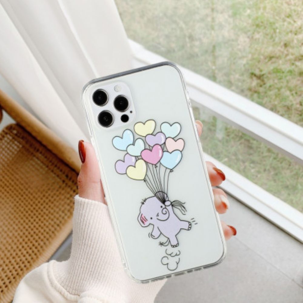 Hoesje voor iPhone 12 / 12 Pro Olifantenballonnen