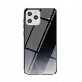 Hoesje voor iPhone 12 / 12 Pro Sterrenhemel Gehard Glas