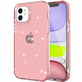 Hoesje voor iPhone 12 / 12 Pro Transparante Versterkte Pailletten