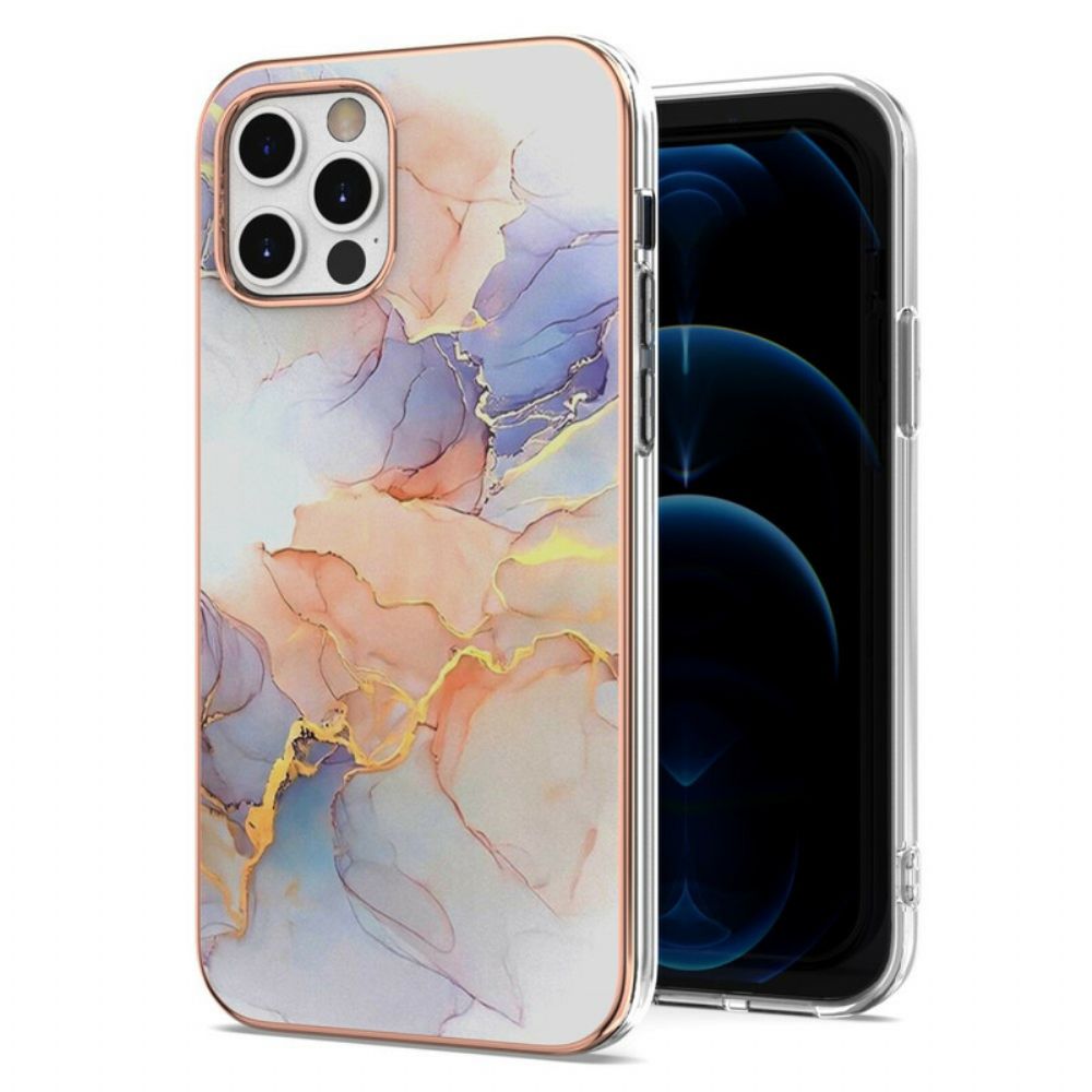 Hoesje voor iPhone 12 / 12 Pro Verfijnd Marmer