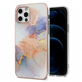 Hoesje voor iPhone 12 / 12 Pro Verfijnd Marmer