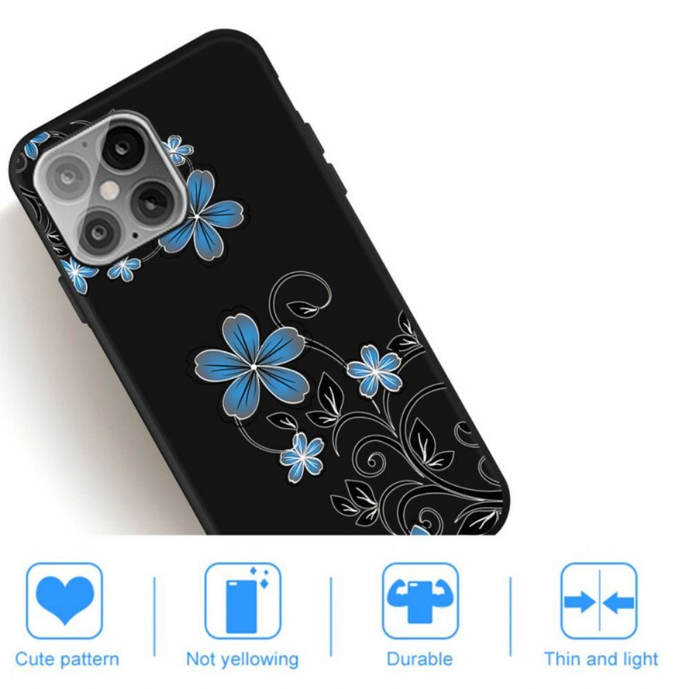 Hoesje voor iPhone 12 / 12 Pro Vlinder En Blauwe Waterlelies