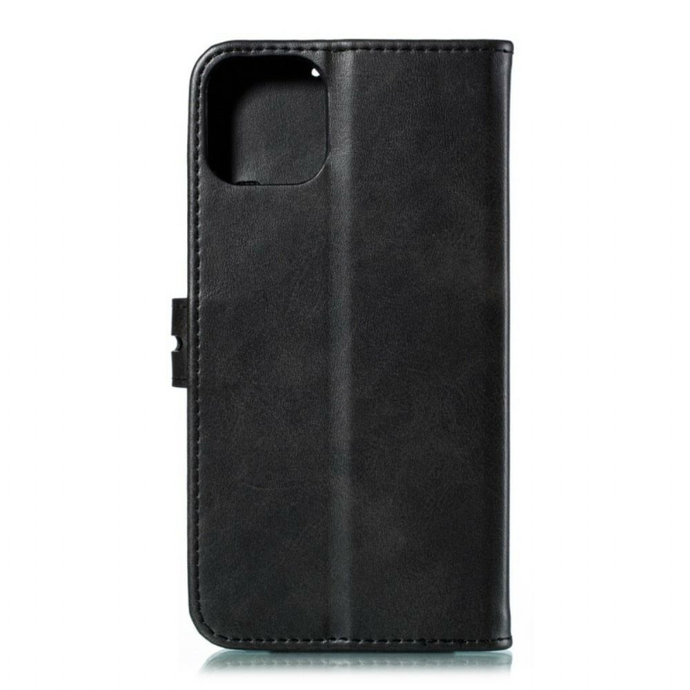 Leren Hoesje voor iPhone 12 / 12 Pro Katje