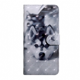 Leren Hoesje voor iPhone 12 / 12 Pro Lichtvlek Gustave De Hond