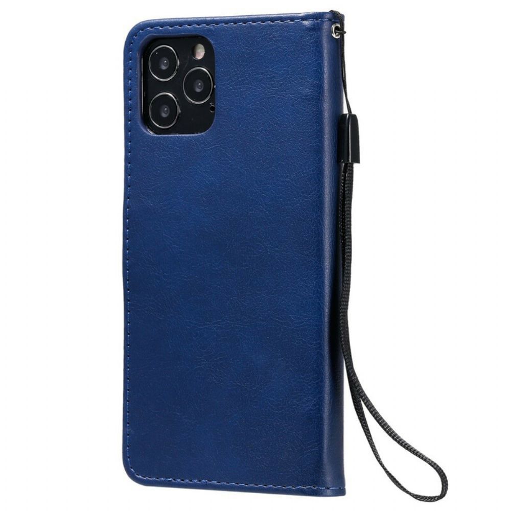 Leren Hoesje voor iPhone 12 / 12 Pro Met Ketting Effen Kleur Serie Riem