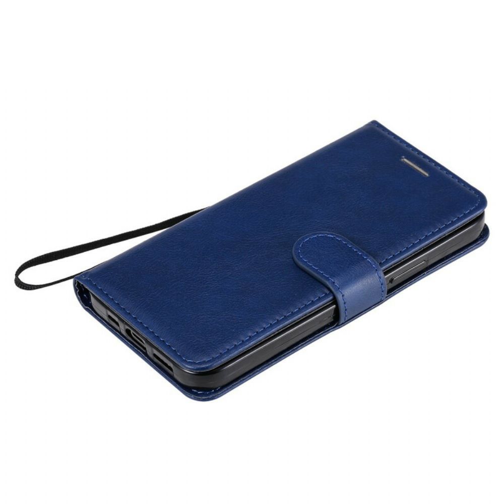 Leren Hoesje voor iPhone 12 / 12 Pro Met Ketting Effen Kleur Serie Riem