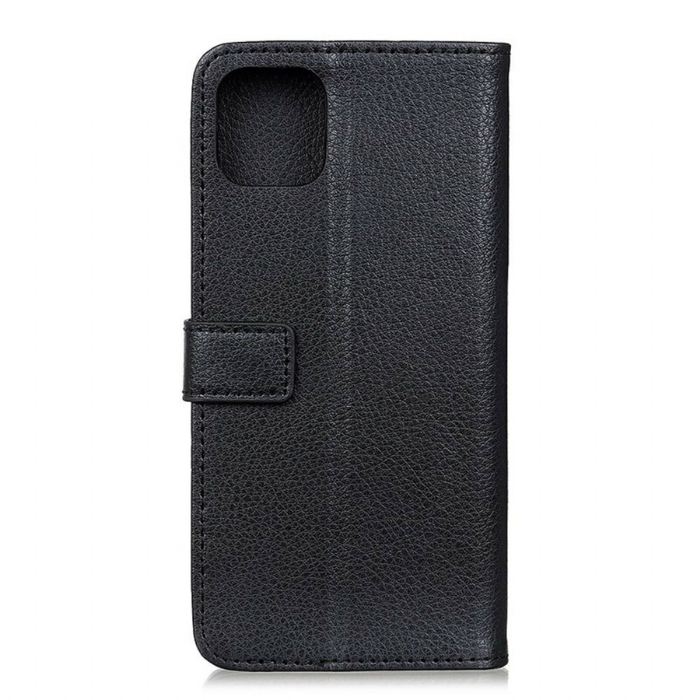 Leren Hoesje voor iPhone 12 / 12 Pro Premium Lychee-textuur