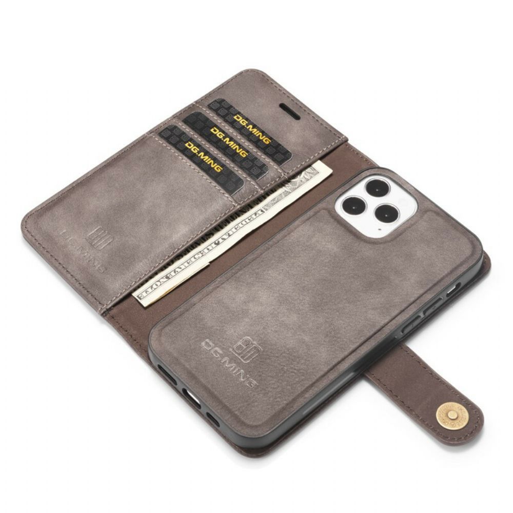 Telefoonhoesje Leren Hoesje voor iPhone 12 / 12 Pro Dg. Ming Afneembaar