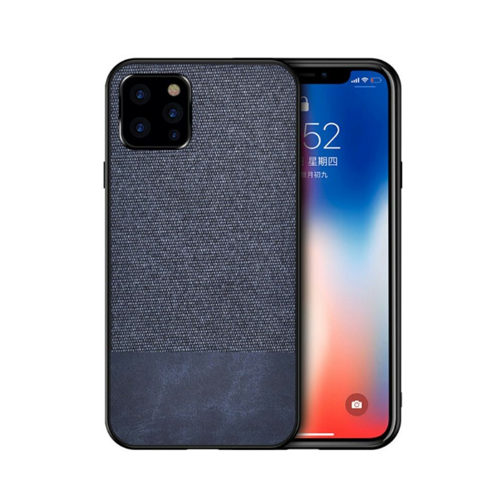 Telefoonhoesje voor iPhone 12 / 12 Pro Bi-textuur Kunstleer