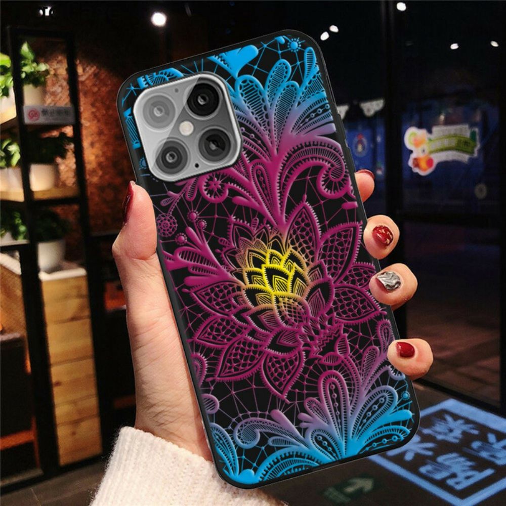 Telefoonhoesje voor iPhone 12 / 12 Pro Intens Kleurrijke Bloemen