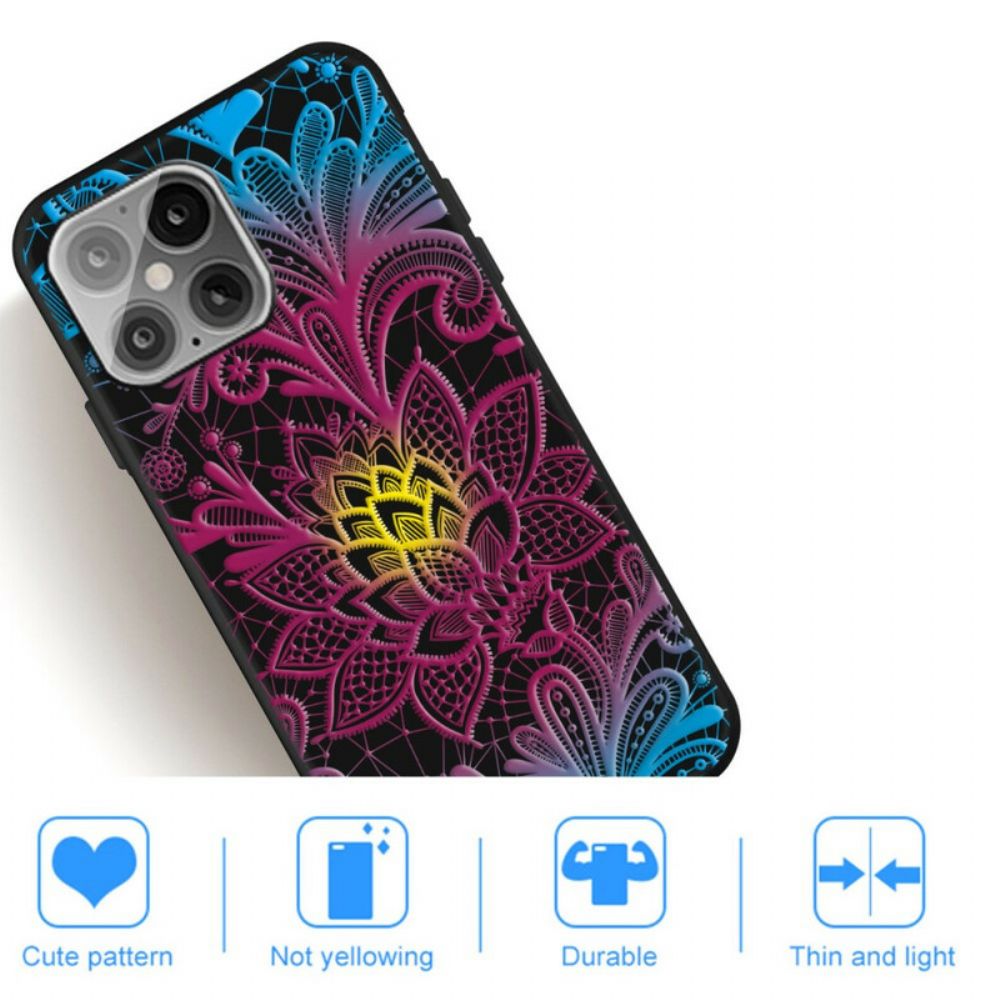 Telefoonhoesje voor iPhone 12 / 12 Pro Intens Kleurrijke Bloemen