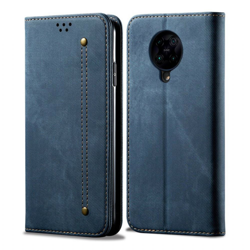 Bescherming Hoesje voor Poco F2 Pro Folio-hoesje Denim Stof