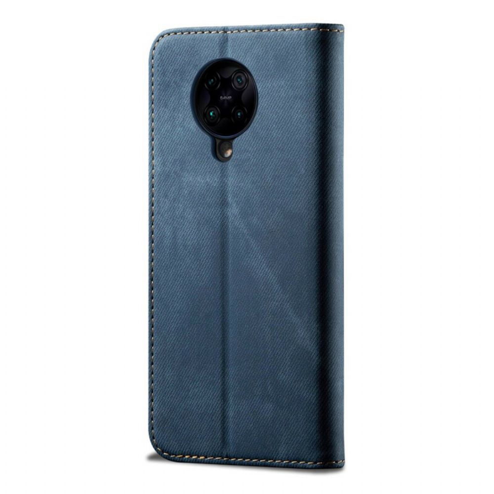 Bescherming Hoesje voor Poco F2 Pro Folio-hoesje Denim Stof