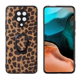 Hoesje voor Poco F2 Pro Ondersteuning Ring Leopard Skin-effect