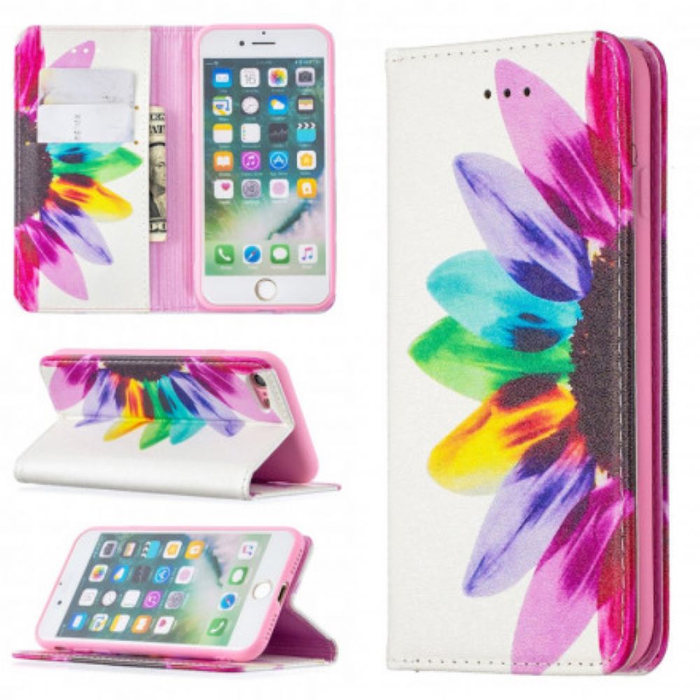 Bescherming Hoesje voor iPhone SE 3 / SE 2 / 8 / 7 Folio-hoesje Aquarel Bloem