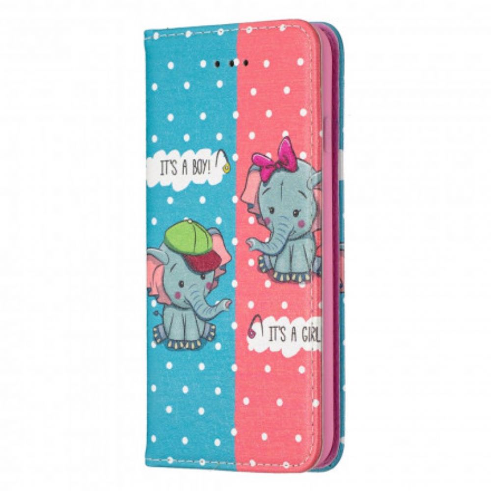 Bescherming Hoesje voor iPhone SE 3 / SE 2 / 8 / 7 Folio-hoesje Babyolifanten