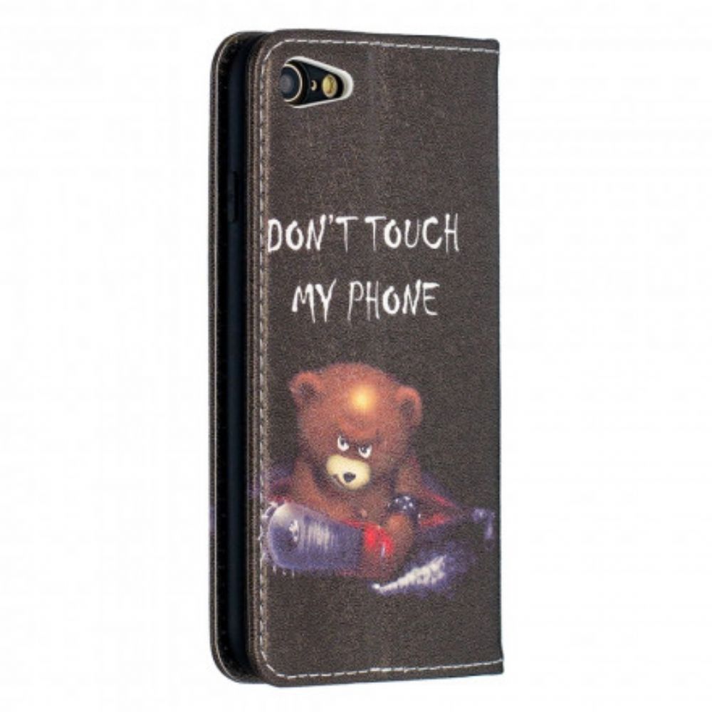 Bescherming Hoesje voor iPhone SE 3 / SE 2 / 8 / 7 Folio-hoesje Gevaarlijke Beer