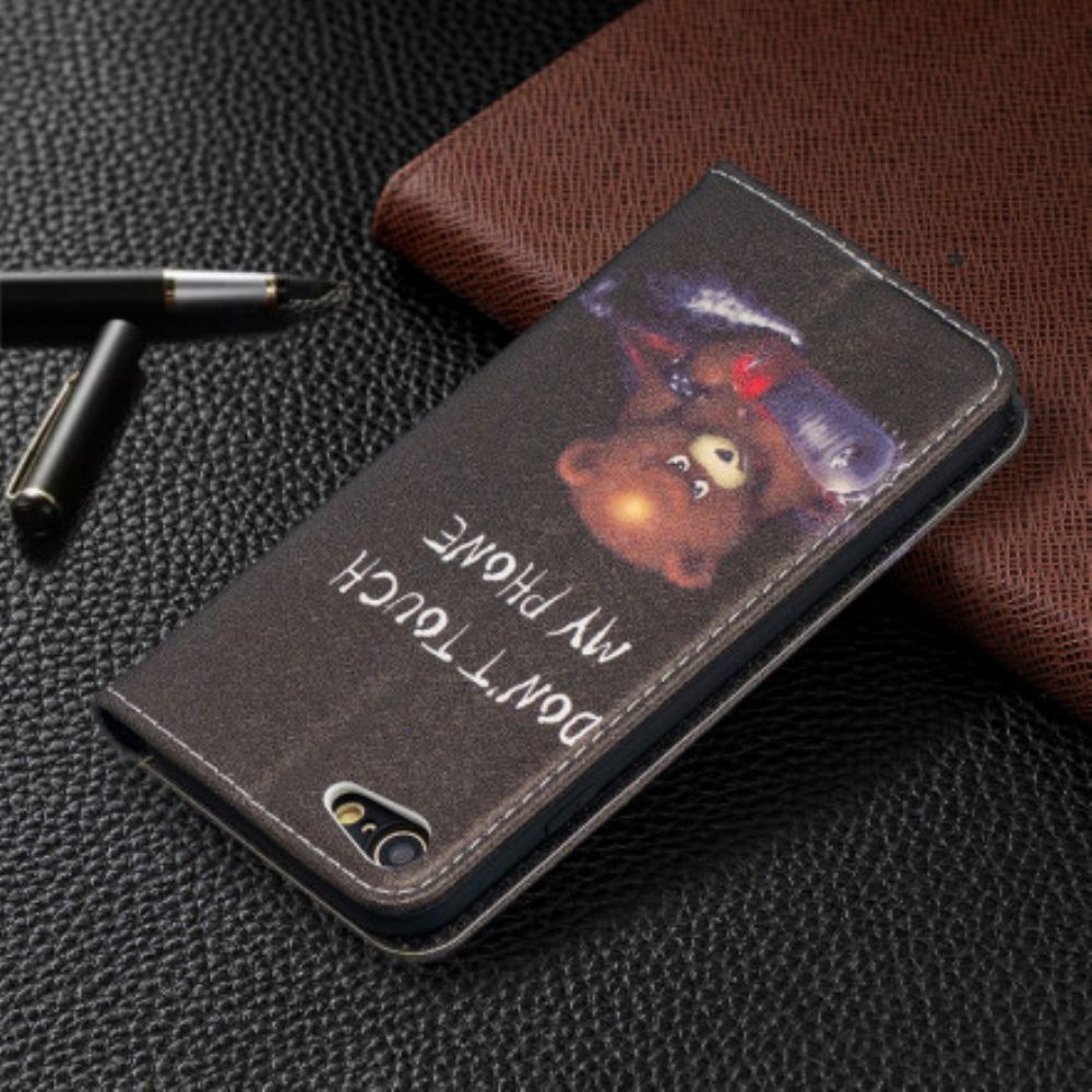 Bescherming Hoesje voor iPhone SE 3 / SE 2 / 8 / 7 Folio-hoesje Gevaarlijke Beer