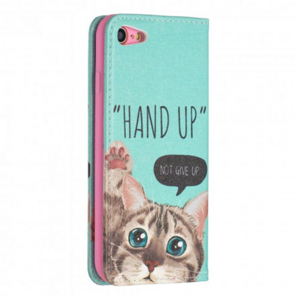 Bescherming Hoesje voor iPhone SE 3 / SE 2 / 8 / 7 Folio-hoesje Hand Omhoog