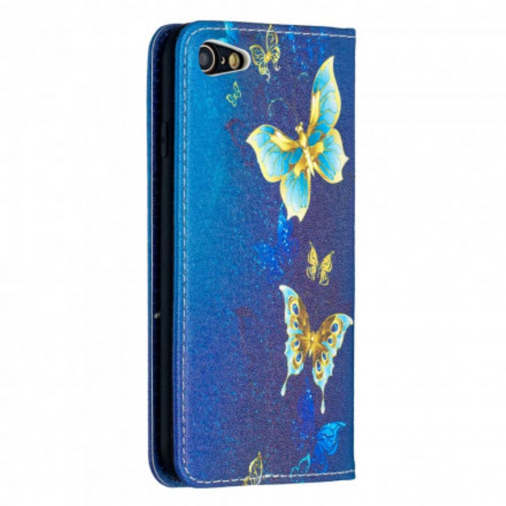 Bescherming Hoesje voor iPhone SE 3 / SE 2 / 8 / 7 Folio-hoesje Kleurrijke Vlinders