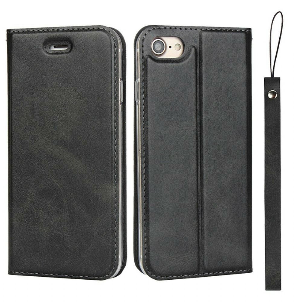 Bescherming Hoesje voor iPhone SE 3 / SE 2 / 8 / 7 Folio-hoesje Kunstleer Met Riem