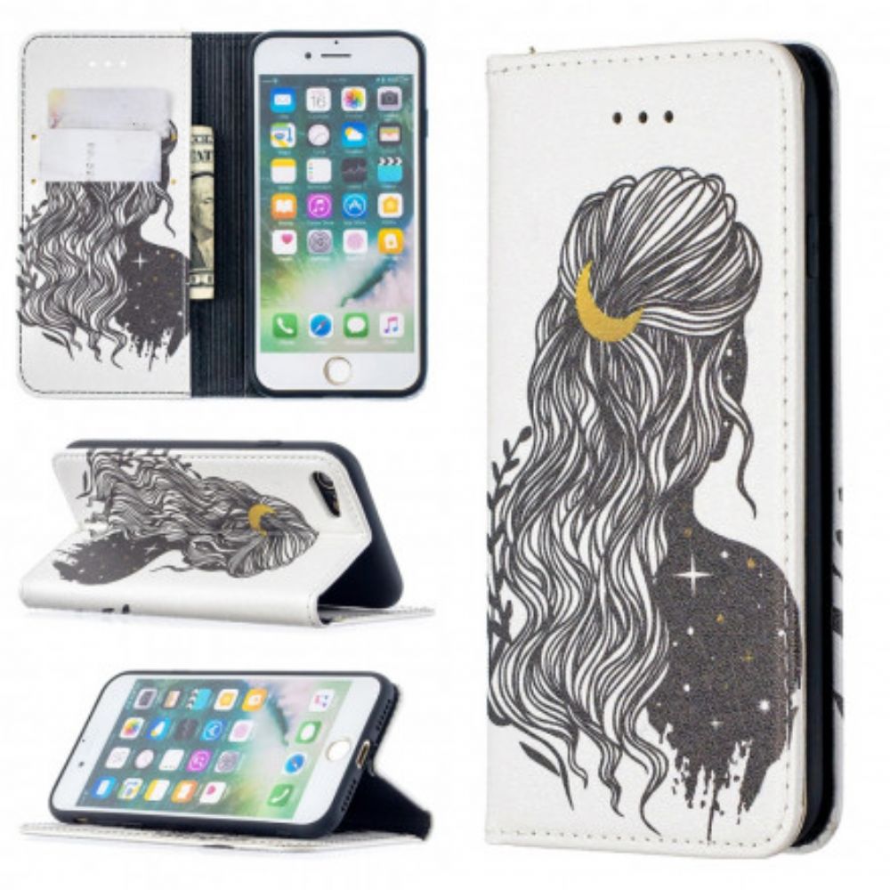 Bescherming Hoesje voor iPhone SE 3 / SE 2 / 8 / 7 Folio-hoesje Mooi Haar