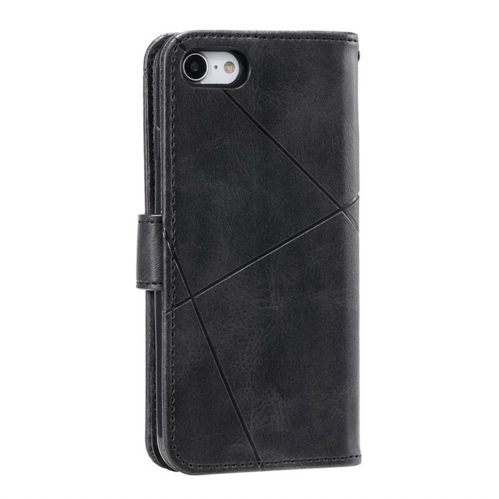 Folio-hoesje voor iPhone SE 3 / SE 2 / 8 / 7 Diamant Kunstleer