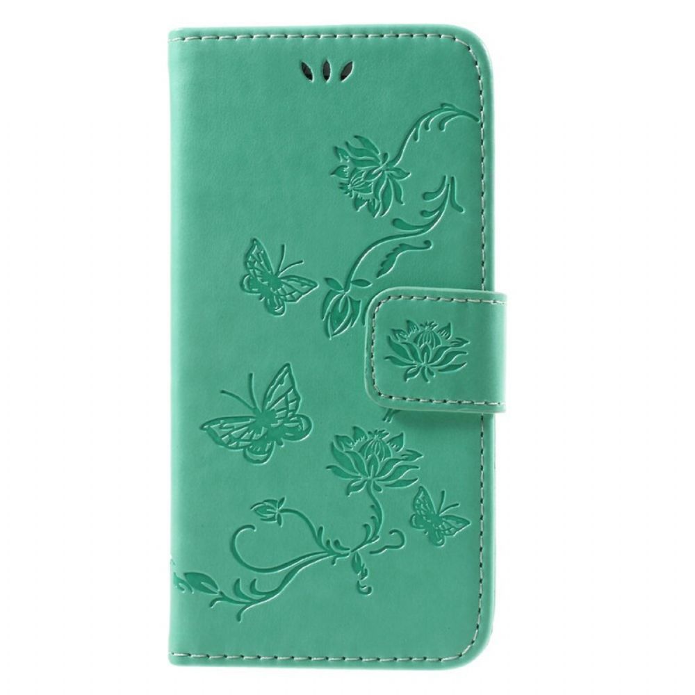 Folio-hoesje voor iPhone SE 3 / SE 2 / 8 / 7 Met Ketting Bloemen Strappy