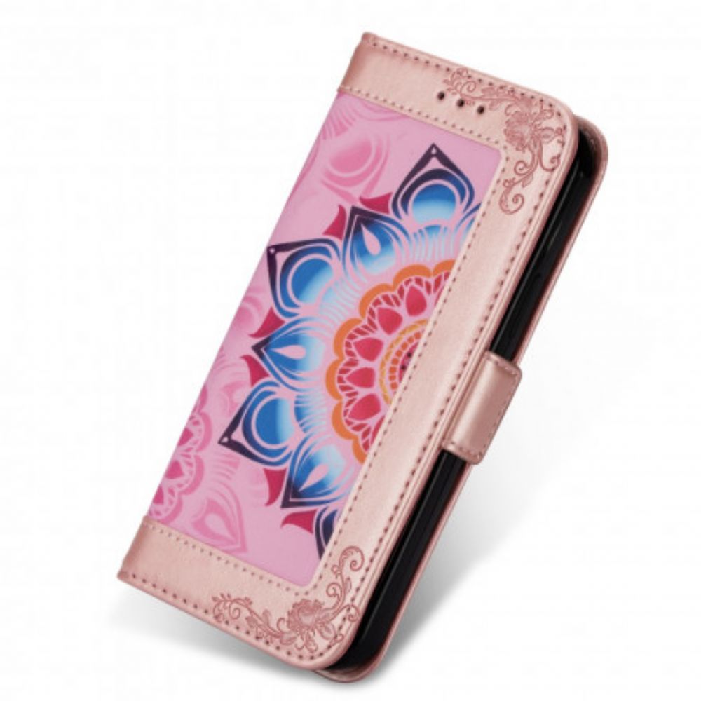 Folio-hoesje voor iPhone SE 3 / SE 2 / 8 / 7 Met Ketting Mandaladecoratie Met Riem