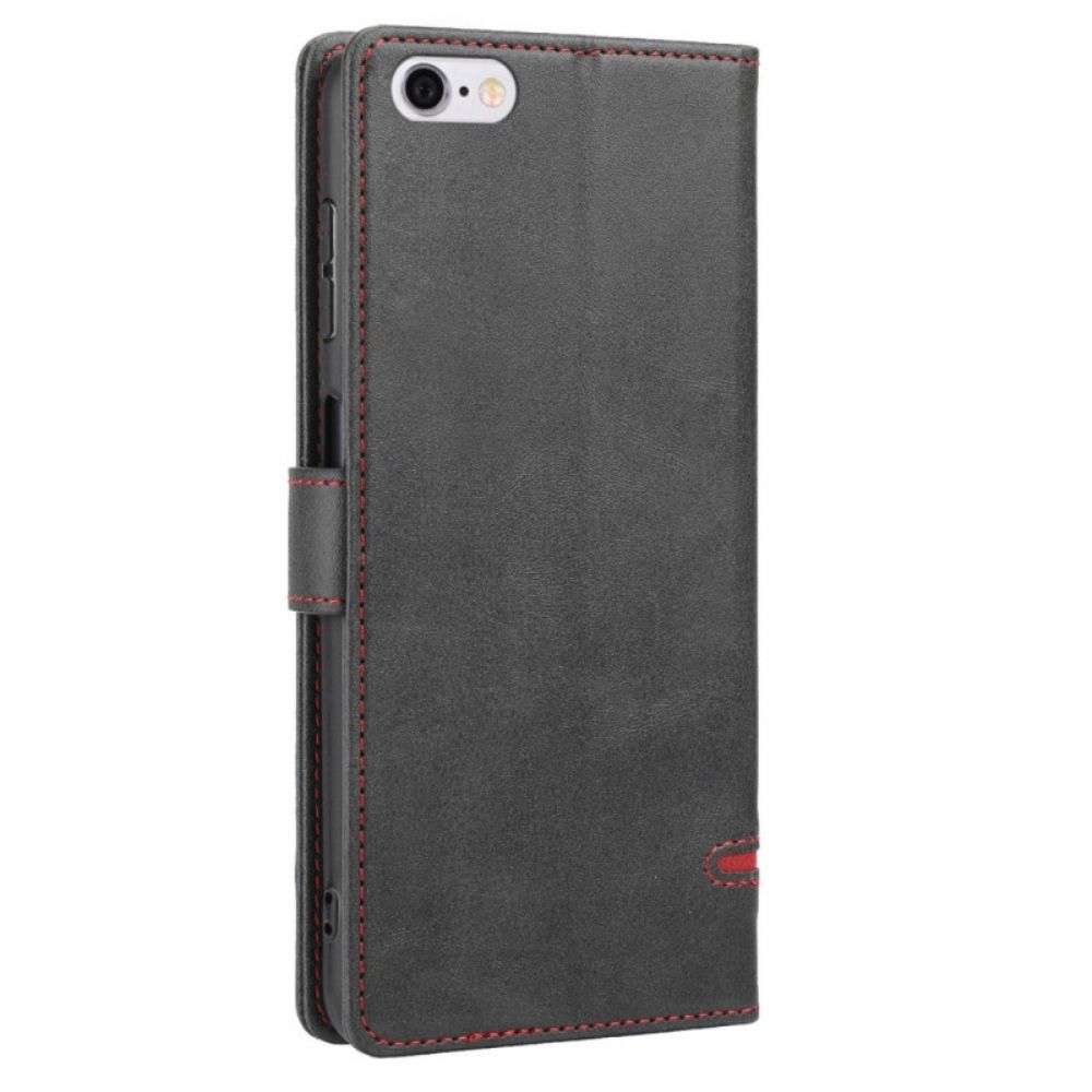 Folio-hoesje voor iPhone SE 3 / SE 2 / 8 / 7 Vintage Stealth