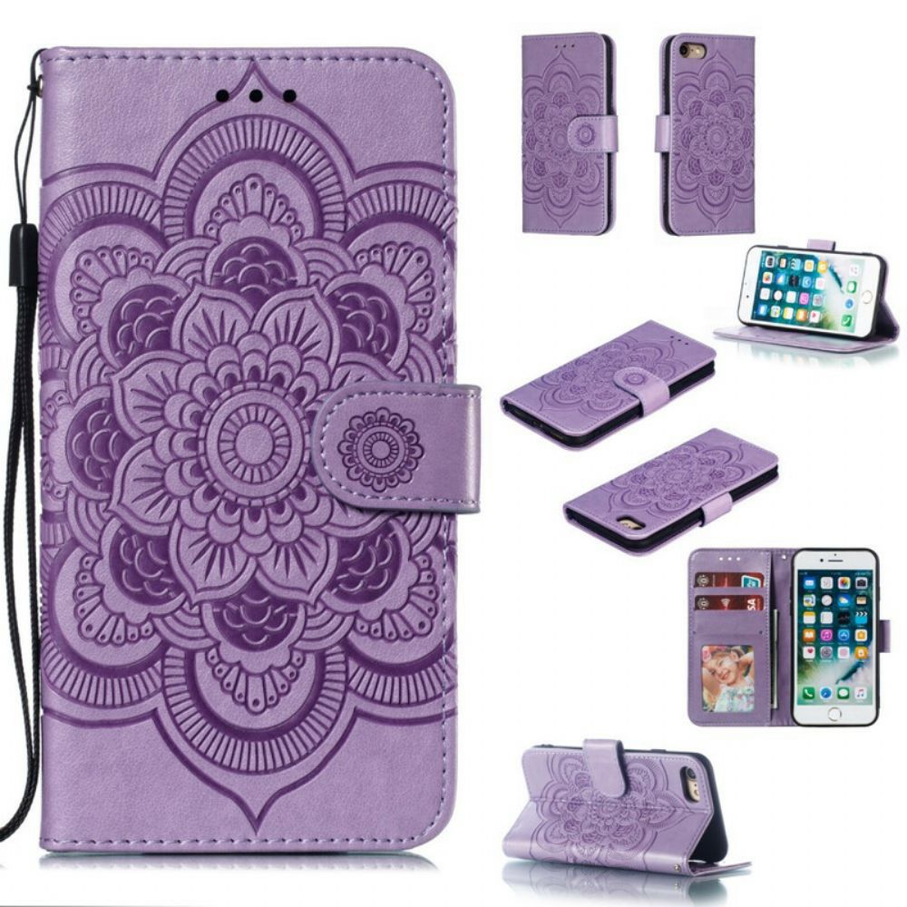 Folio-hoesje voor iPhone SE 3 / SE 2 / 8 / 7 Volledige Mandala